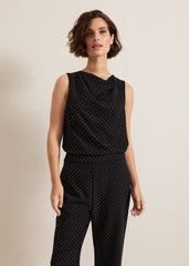 Ottie Black Cowl Neck Top - Black