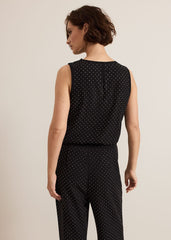 Ottie Black Cowl Neck Top - Black