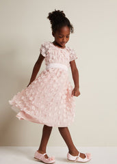Alice Flower Fit And Flare Dress - Antique Rose