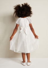 Jasmine Tulle Fit And Flare Dress - Ivory