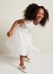 Jasmine Tulle Fit And Flare Dress - Ivory
