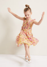 Aurora Print Shimmer Dress - Multi-Coloured