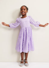 Bailey Textured Smock Dress - Purple