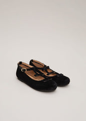 Black Velvet Shoes - Black