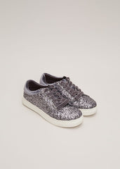 Grey Glitter Trainers - Grey