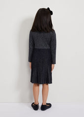 Jessamin Shimmer Fit And Flare Dress - Navy