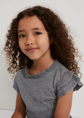 Jayla Silver Knit Dress - Silver