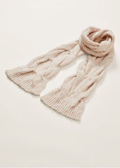 Cattie Cable Scarf - Neutral