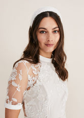 Ivory Beaded Headband - Ivory