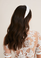 Ivory Beaded Headband - Ivory