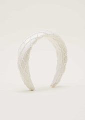 Ivory Beaded Headband - Ivory