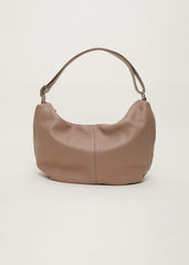 Leather Shopper Bag - Putty White