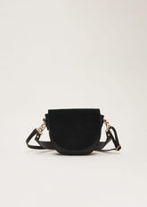Suede Cross Body Bag - Black