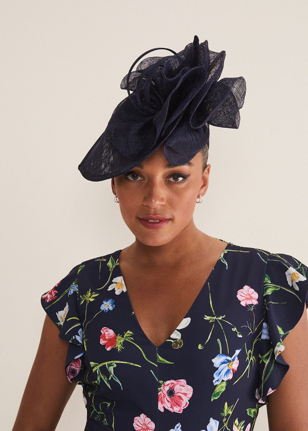 Navy Fascinator - Navy