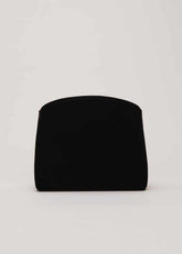 Black Velvet Clutch Bag - Black