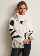 Sollie Check Scarf - Ivory