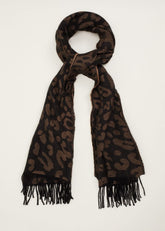 Leopard Scarf - Black Multi