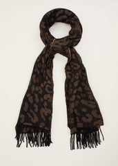 Leopard Scarf - Black Multi