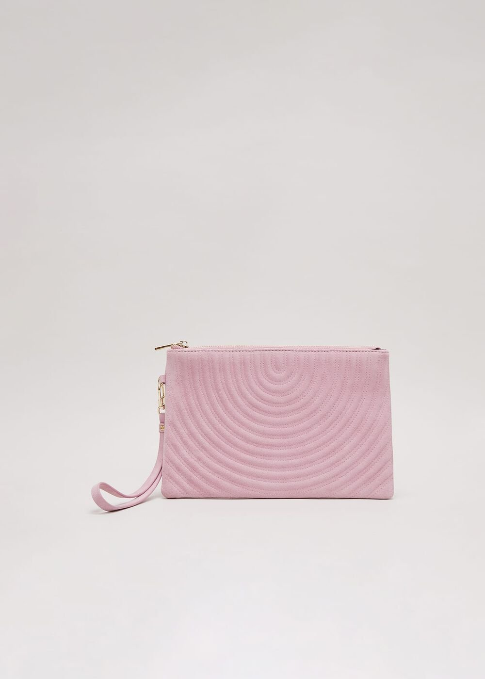 Stitch Detail Clutch Bag - Pink