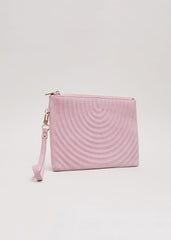 Stitch Detail Clutch Bag - Pink