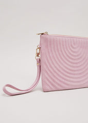 Stitch Detail Clutch Bag - Pink