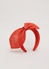 Padded Bow Headband - Orange
