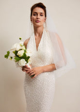 Long Double Tier Veil - Ivory