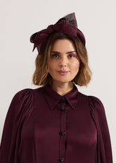Purple Padded Bow Headband - Purple