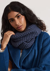Blue Knitted Snood - Blue