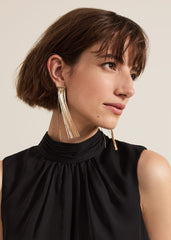 Gold Shoulder Duster Drop Earring - Gold