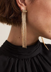 Gold Shoulder Duster Drop Earring - Gold