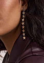 Gold Star Drop Earring - Gold