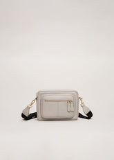Grey Leather Cross Body Bag - Grey