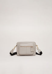 Grey Leather Cross Body Bag - Grey