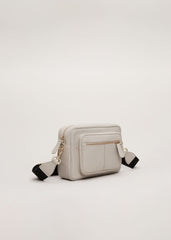 Grey Leather Cross Body Bag - Grey