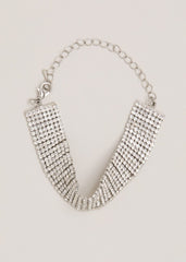 Silver Chainmail Sparkle Bracelet - Silver