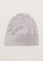 Grey Ribbed Beany Hat - Grey