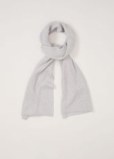 Grey Ribbed Oversized Scarf - Grey