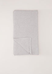Grey Ribbed Oversized Scarf - Grey