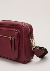 Burgundy Leather Cross Body Bag - Burgundy
