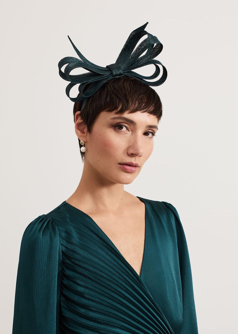 Teal Oversized Bow Headband - Teal