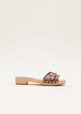 Buckle Front Clog Sandal - Tan