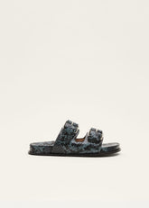 Animal Double Buckle Sandal - Teal