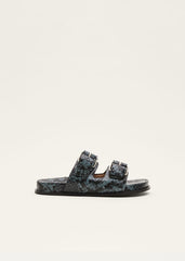 Animal Double Buckle Sandal - Teal