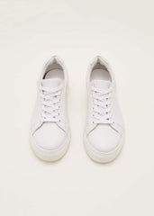 White Leather Trainers - White