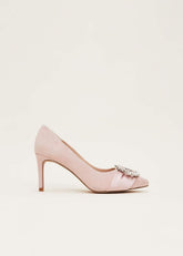 Embellished Court Shoe - Antique Rose