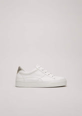 White Leather Trainers - White