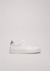 White Leather Trainers - White
