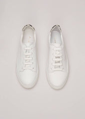 White Leather Trainers - White