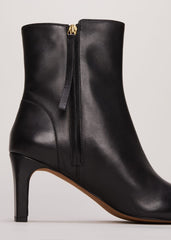 Brown Leather Ankle Boots - Black